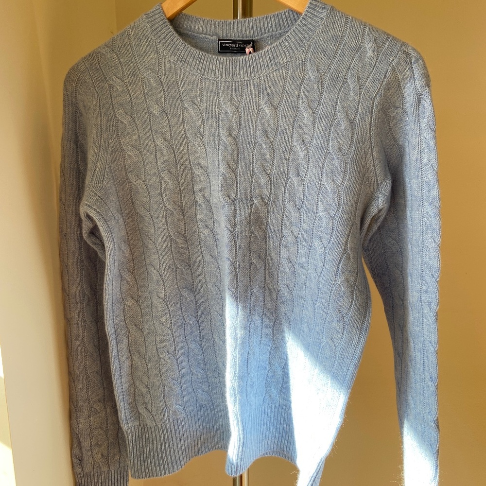 NWT Vineyard Vines Cashmere Cable Knit Crewneck Sweater